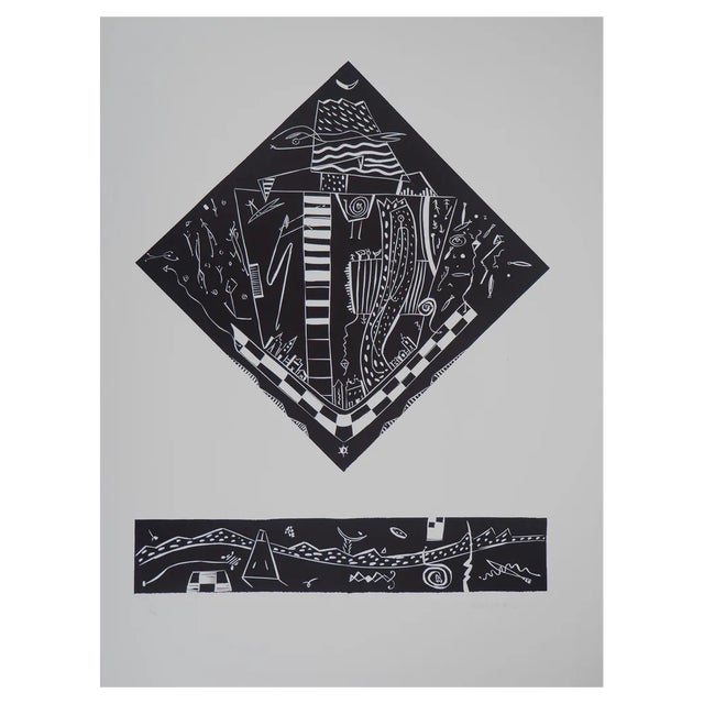 Raynal, Arrival in the City, Original Linocut For Sale