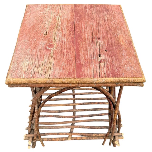 Adirondack Style Twig Table For Sale In Chicago - Image 6 of 15