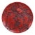 Late 20th Century Carved Cinnabar Lacquer Charger With Scholars and Pine Tree Scene For Sale