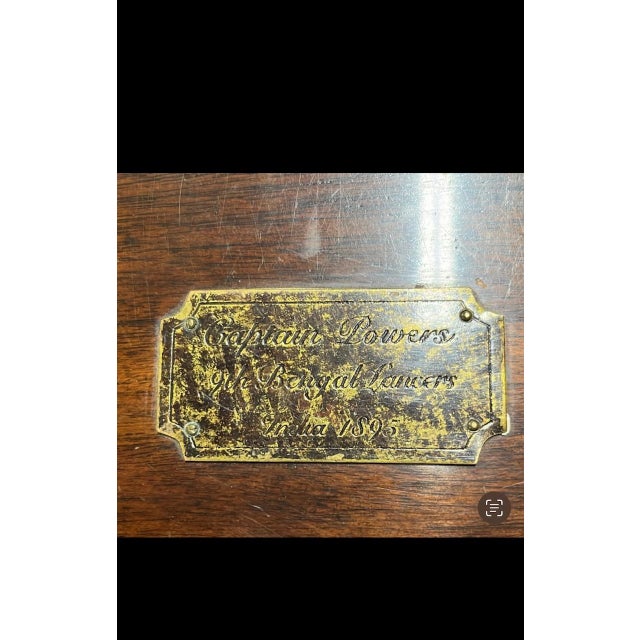 Campaign Antique Victorian Campaign Box – “Capt. Powers, 9th Bengal Lancers, India 1896” For Sale - Image 3 of 3