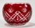 Traditional Vintage Bohemian Cranberry Cut Crystal Vase For Sale - Image 3 of 7