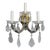 1960s Maria Theresa 3 Light Crystal Sconce For Sale
