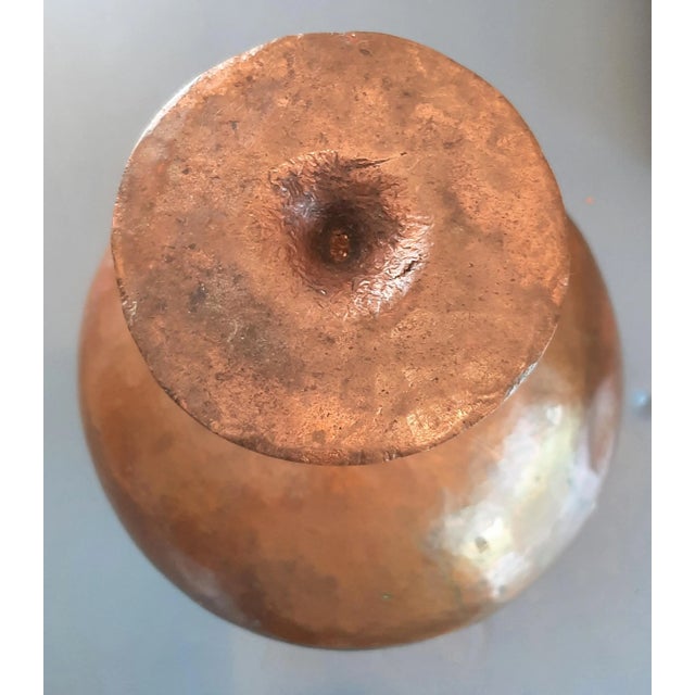 Huge Vintage Copper Pedestal Bowl For Sale - Image 10 of 13