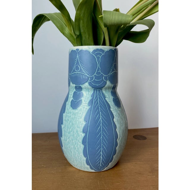 Josef Ekberg 1922 Sgraffito Vase by Josef Ekberg for Gustavsberg, Sweden For Sale - Image 4 of 6