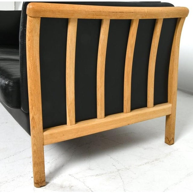 Animal Skin Late 20th Century Danish Modern Leather Sofa For Sale - Image 7 of 8