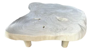 Andrianna Shamaris Amorphous Mid Century Style Bleached Coffee Table