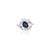 Royal Blue Sapphire Diamond Wedding Ring for Women Size 6.5 For Sale - Image 4 of 12