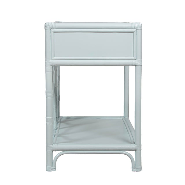 Wood Ivy Nightstand - Light Blue For Sale - Image 7 of 10