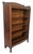 Antique Mission Quarter Sawn Tiger Oak Narrow Open Bookcase With Birdseye Maple Back, c.1900 For Sale - Image 17 of 18
