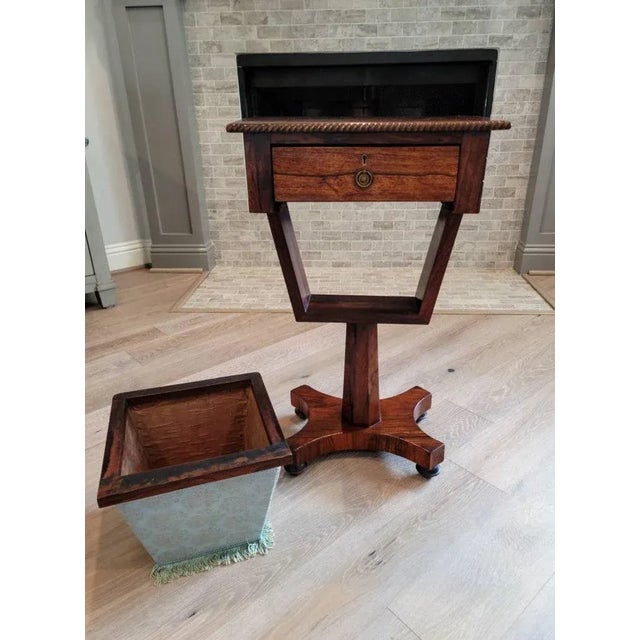 Early 19th Century English Regency Period Sewing Table For Sale - Image 9 of 11