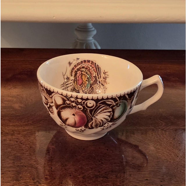 English Vintage Johnson Brothers His Majesty Cup & Saucer Set England 2-Pieces For Sale - Image 3 of 13