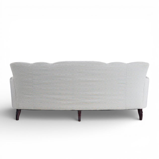 Baker Scalloped Back Sofa For Sale In Chicago - Image 6 of 10