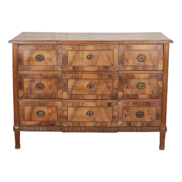 Austrian Breakfront Commode in Walnut For Sale