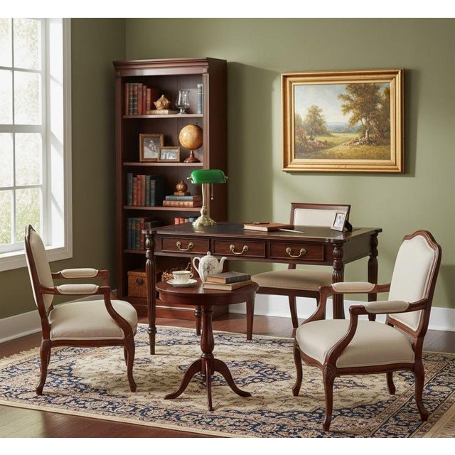 Legacy Leather Top Desk - Brown Walnut For Sale - Image 11 of 12