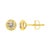 Elegant and timeless, these gorgeous tarnish resistant 14 Karat yellow gold plated 92.5% sterling silver stud earrings...