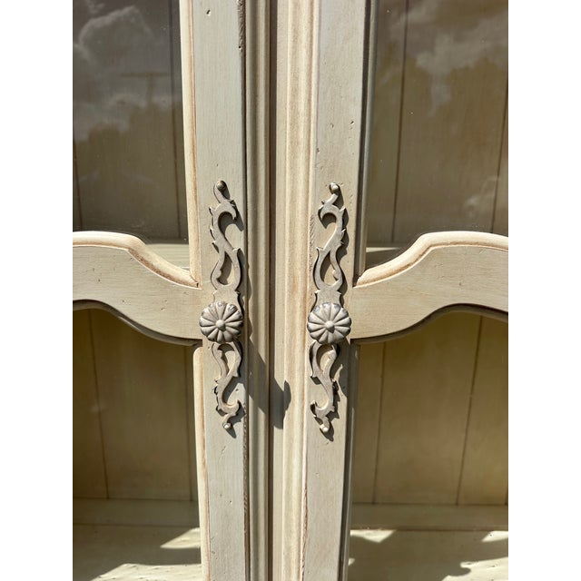 Ethan Allen White Painted Secretary Desk Cabinet For Sale - Image 10 of 16