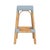 2020s Robias 30 in. Seat Height Rectangular Rattan Backless Bar Stool, Baby Blue/ Natural Rattan Frame For Sale - Image 5 of 7