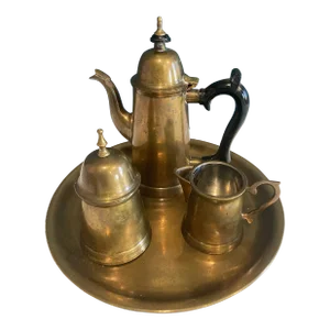 Mid-Century Gatco Brass Coffee Service Set- 4 Pieces