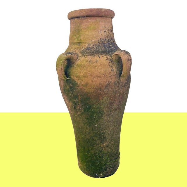 Vintage Brown Terracotta Vase For Sale - Image 5 of 5