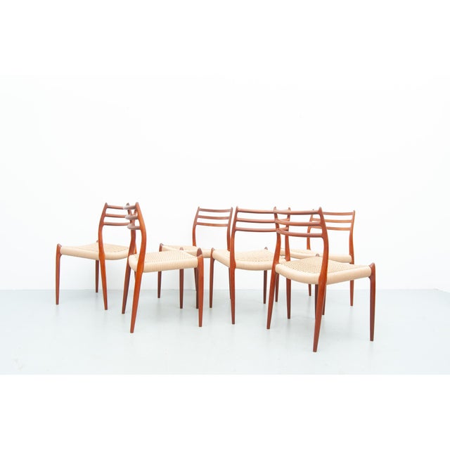 1950s Model 78 Dining Chairs in Teak by Niels Otto Møller for J.L. Møller Møbelfabrik, 1950s, Set of 6 For Sale - Image 5 of 17