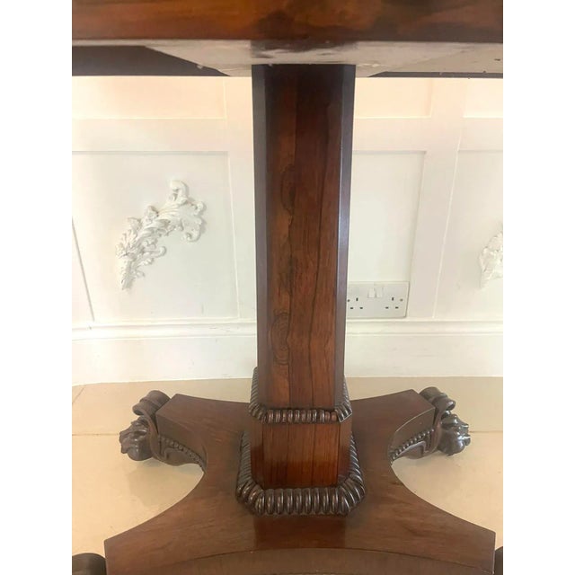 Antique William IV Rosewood Card/Side Table, 1835 For Sale - Image 11 of 12