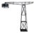 Large Iron Crane-Shaped Lamp, 1990s For Sale