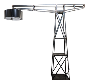 Large Iron Crane-Shaped Lamp, 1990s