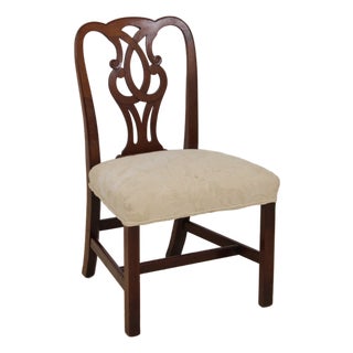 Baker Chippendale Style Mahogany Dining Chair For Sale