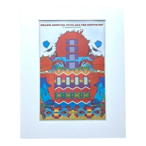 Vintage Peter Max Psychedelic Pop Art Poster Print in 16x20 Mat: Cosmic Coupling