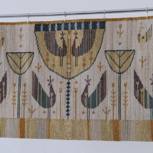 Mid-Century Modern Wool Wall Tapestry by Éva Németh For Sale - Image 3 of 6