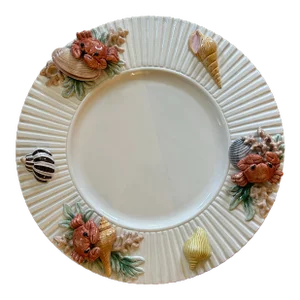 1992 Fitz and Floyd Trompe L’Oeil “Fish Market” 14” Chop Plate or Platter