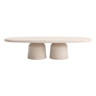 Nissa Travertino Stone Coffee Table by Ivan Colominas For Sale