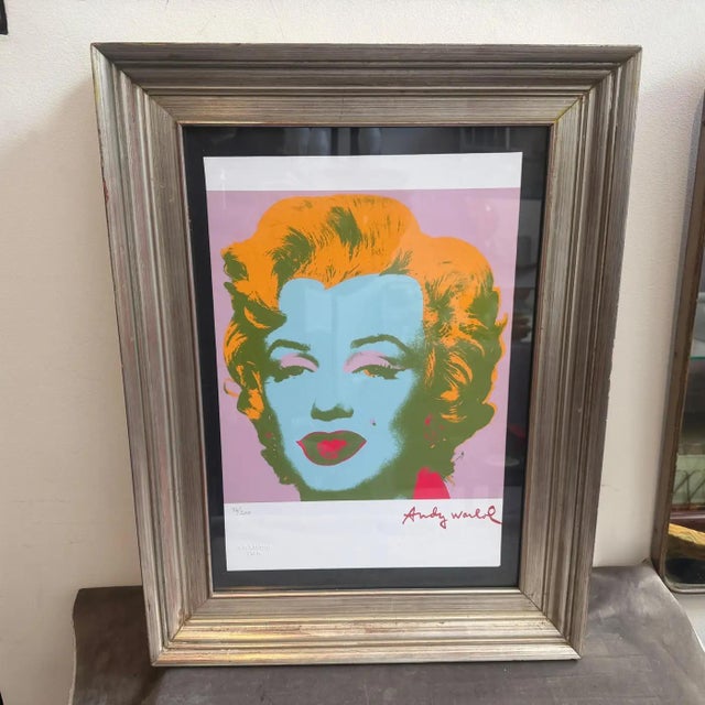 A 21st Century Framed Pop Art Marylin Monroe 36/200 Lithography by Andy Warhol For Sale - Image 11 of 15