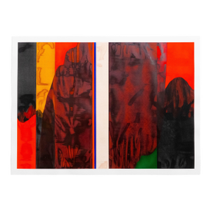 "Hugging My Subconscious" Abstract Painting on Paper by Artist Casey R Klein