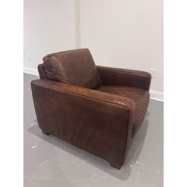 Natuzzi Gregory Italian Leather Sofa & Matching Lounge Chair - Model 2191/1834 For Sale - Image 15 of 17