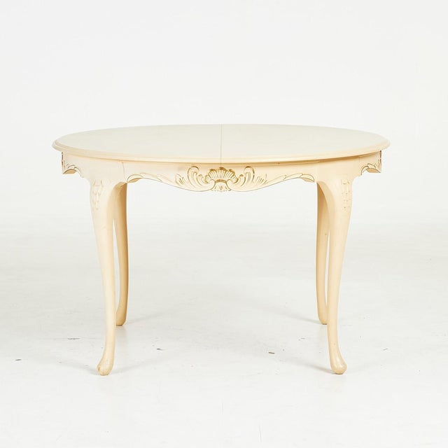 1930s Rococo-Style Dining Table and Chairs, 1930s, Set of 5 For Sale - Image 5 of 6