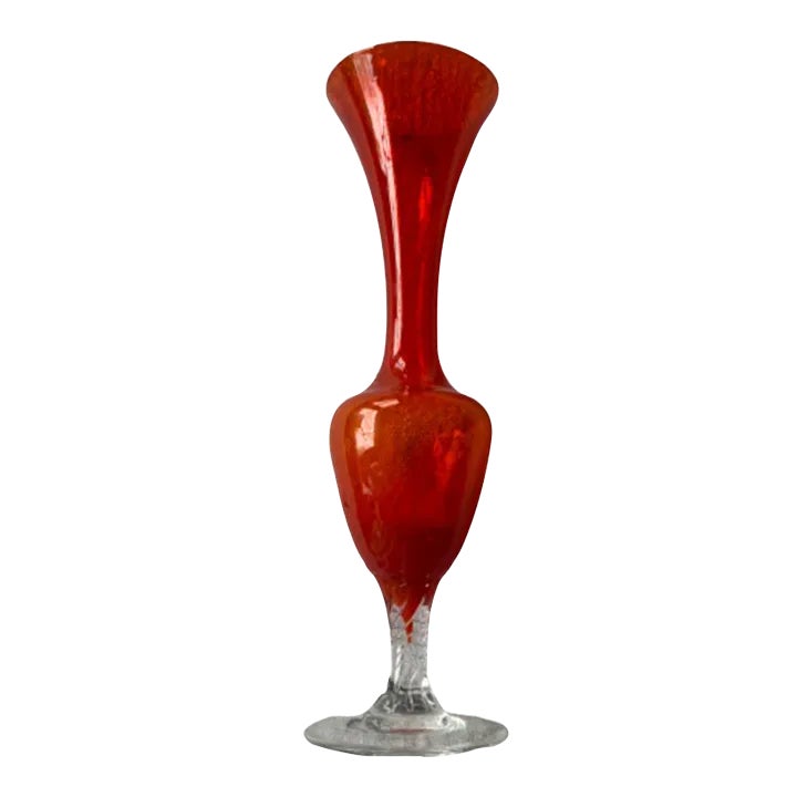 Tummy Glass Vase - Orange