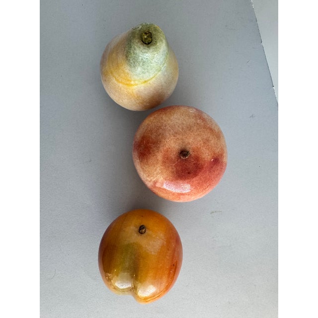 Set of Three 1980s Polished Stone Fruits For Sale In San Francisco - Image 6 of 6
