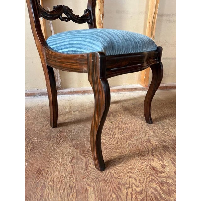 Antique Victorian Style Balloon Back Side Chairs. Set of 3 For Sale - Image 12 of 15