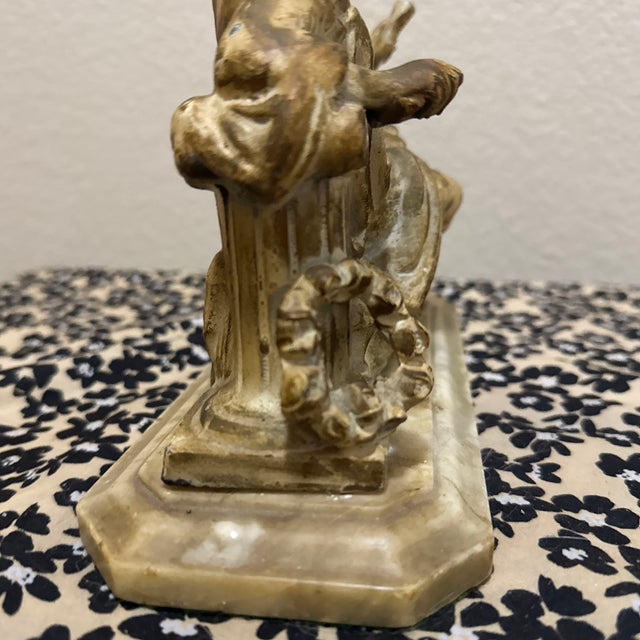 Antique 19th Century Gilt Neo-Classical Seated Woman For Sale In Minneapolis - Image 6 of 9