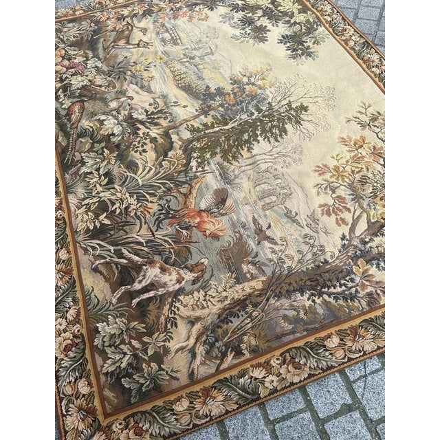 Vintage French Jacquard Tapestry with Autumn-Winter Motif in the style of Aubusson, 1970s For Sale - Image 15 of 18