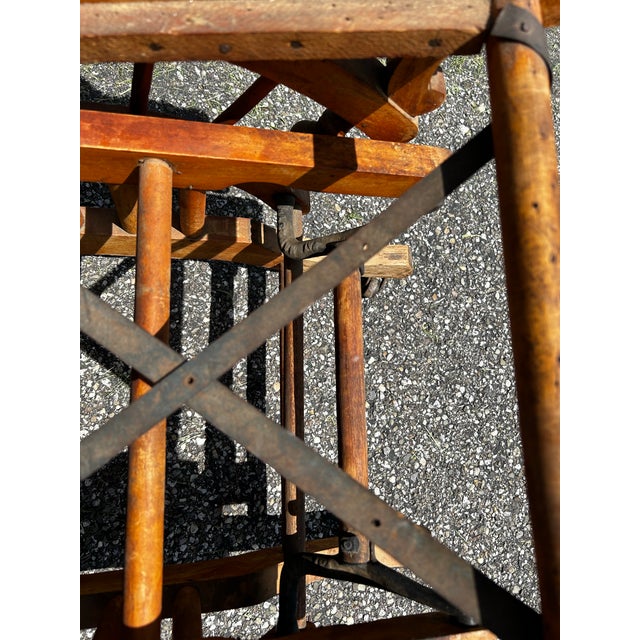 Wood Rustic 19th Century Indian Victorian Rocking Chair For Sale - Image 7 of 12