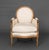 French Louis XVI Style Upholstered Walnut Bergere For Sale - Image 3 of 8
