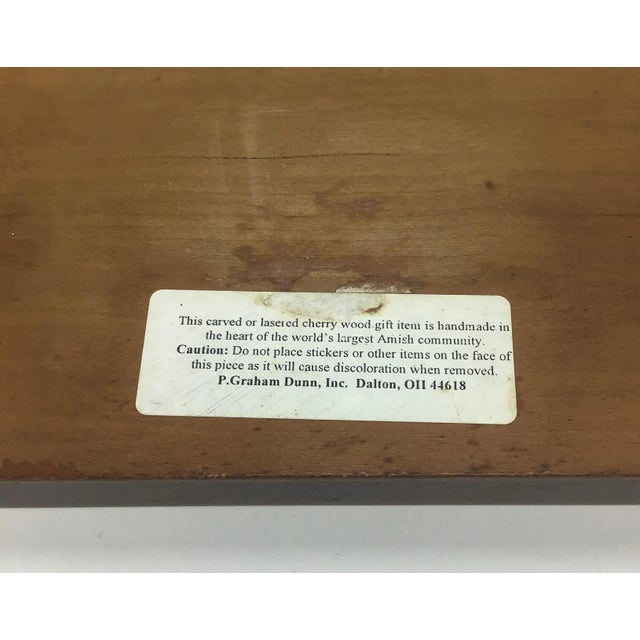 Vintage 70’s Hand Carved Cherry Wood Wall Plaque For Sale - Image 9 of 9