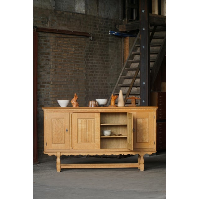 1960s Modern Danish Oak Sideboard by Henning Kjærnulf for Eg Møbler, 1960s For Sale - Image 5 of 18