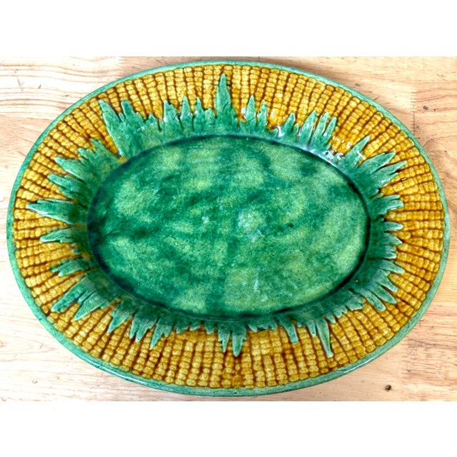 Portuguese Majolica Corn Motif Tureen & Platter, by José A. Cunha For Sale - Image 16 of 18