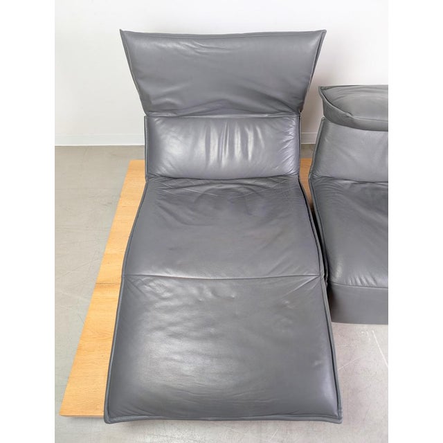 Free Motion Edit 2 Sofa in Leather and Oak from Koinor, Set of 2 For Sale - Image 11 of 18