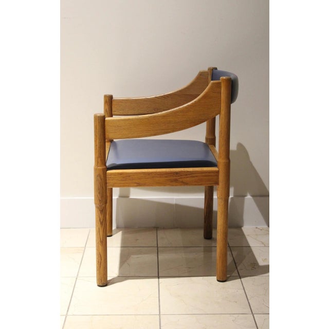 Vintage Postmodern Oak Armchairs | Sculptural Barrel Back Dining Chairs | Pair For Sale In Los Angeles - Image 6 of 8