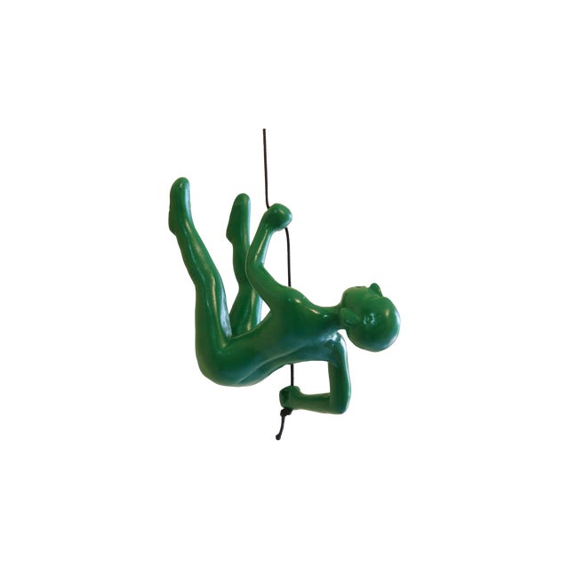 Green Climbing Man Wall Art For Sale
