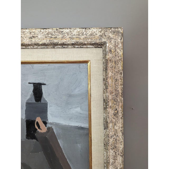 1968 Mid-Century Modern "Brown & Black" Vintage Still Life Oil Painting by Swedish Artist Gunnar Hållander (1915-1980), Framed For Sale - Image 6 of 12